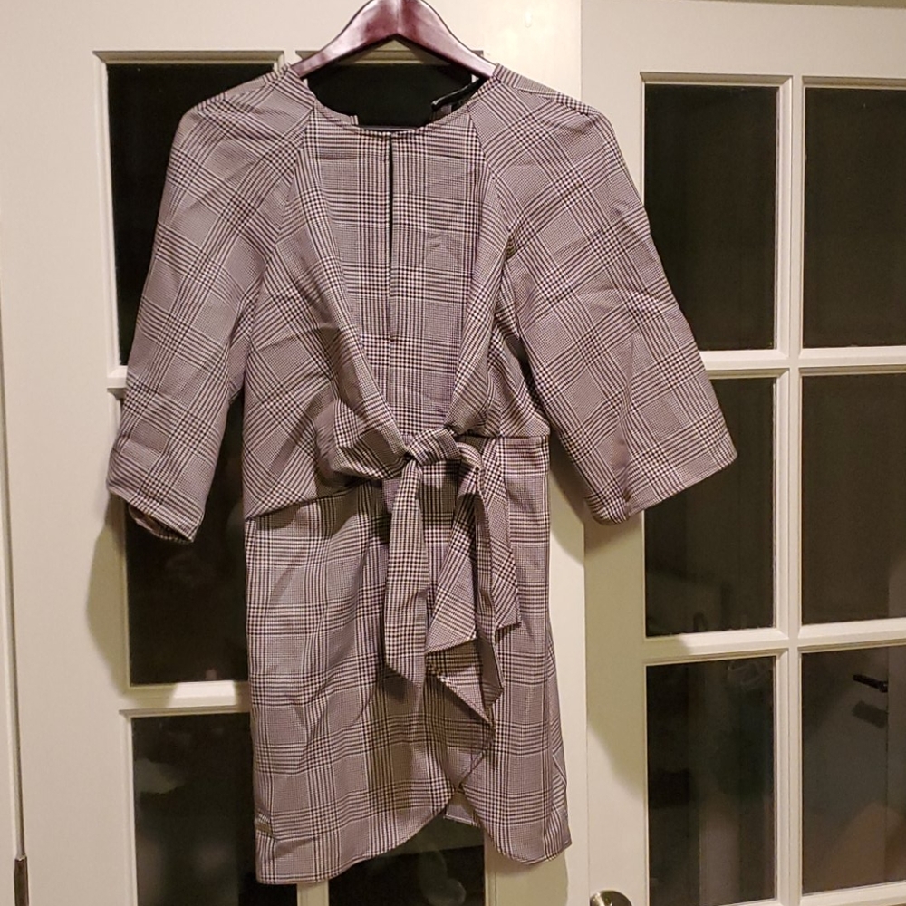 Topshop houndstooth dress